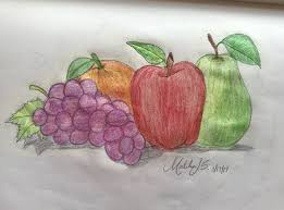 Colored Pencil Drawing Of Fruit Sketches Drawings Draw Fruits Coloredpencils Pencil Drawings Colored Pencil Drawing Drawings