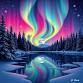 Paint and Sip: Winter Scene with Aurora Borealis event image