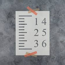 Growth Chart Stencil Template On Reusable Mylar