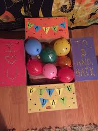 Surprise Birthday Box Ideas For Boyfriend Happy Birthday Package For Long Distance Relationships Diy Birthday Gifts Birthday Care Packages Birthday Packages
