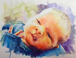 Proud Papa" watercolor painting