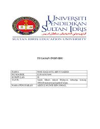 Entah itu gagal, ataupun tidak diperbolehkan. Doc Tugasan Individu Nama Nor Haizatul Binti Sabidi Pendahuluan Haizatul Sabidi Academia Edu