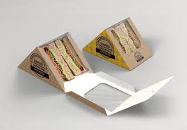 Wedge Sandwich Box Packaging Mockup Aff Sandwich Wedge Box Mockup Packaging Ad Food Box Packaging Sandwich Box Sandwich Packaging