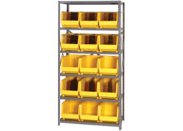 Measures 24.5x 16.75 x 10.5 (base dimensions: 15 Heavy Duty Storage Bins With Shelving