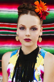 Cinco de mayo hair + makeup look ft. Cinco De Mayo Editorial Spanish And Mexican Inspired Fashion Photo Shoot Colorful Bright Mixed Patterns Flowers In Hair Mexican Hairstyles Beautiful Braids