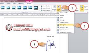 Cara Mudah Memasang Tanda Tangan Di Ms Word Sampul Ilmu