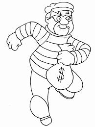 Download or print this coloring page in one click: Robber Colouring Page Coloring Home