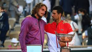 Jun 13, 2021 · novak djokovic and stefanos tsitsipas have been the players to beat this season, heading to roland garros with over 3000 points on their atp race to turin tallies. Roland Garros 2021 Djokovic Vs Tsitsipas An Unforgettable 5 Set Grand Slam Final Lush Culture