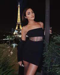 Olivia Culpo The Little Black Dress Davidkomalondon Fwrd Mini Black Dress Black Dress Dresses