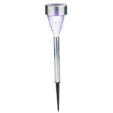 Borne Solaire Led A Planter En Inox Argent Ou Or Decoration Solaire Et Borne Solaire Luminaire Exterieur Jardin Et Plein Air Gifi