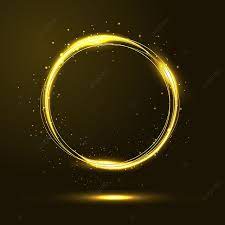 Gold Circles Light Frame Vector With Glitter Particles Gold Glitter Light Png And Vector With Transparent Background For Free Download Circle Light Picture Frame Designs Circle Frames