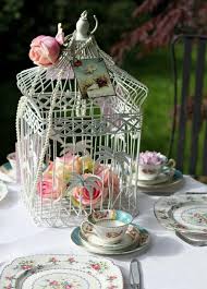 Birdcage Decor Bird Cage Ideas Birdcage Centerpieces Shabby Chic Tea Bird Cage Decor Tea Party Garden