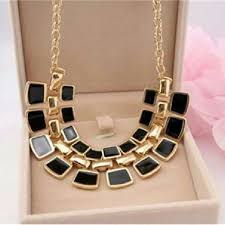 Black And Gold Necklace Fashion Jewelry New Modern Black And Gold Necklace Fashion Jewelry Necklaces Bling Fashion Trendy Necklaces
