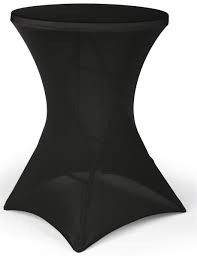 31 X 43 Round Folding Cocktail Table With Fitted Stretch Tablecloth Black Cocktail Tables Cocktail Table Decor Table Cloth