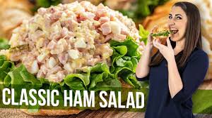 Finely diced celery, finely minced sweet onion, dijon mustard, diced hard boiled eggs, hot pickle relish, and mayonnaise. Classic Ham Salad Youtube