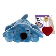 Out of all the choices available, this particular toy is the only one with a calming heartbeat. Smart Pet Love Snuggle Puppy Pet Behavioral Aid Overstock 10175860