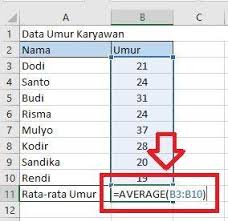 Belajar Excel Cara Menghitung Nilai Rata Rata Di Microsoft Excel