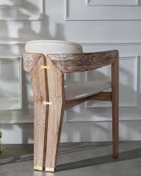 Contemporary Whitened Oak Dining Chair In Beige Linen With Brass Details In 2020 Oak Dining Chairs Contemporary Dining Chairs Modern Dining Arm Chairs