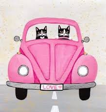 Valentines Cat Illustration Cat Art Cat Painting