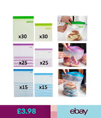 Food Kitchen Storage Ikea Istad Plastic Ziplock Resealable Food Sandwich Freezer Storage Bags Ebay Home Garden