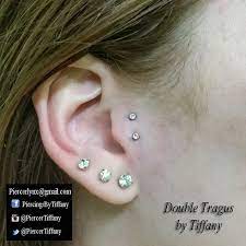 Double Tragus Set Deep To Mimic A Surface Piercing Lip Piercing Jewelry Piercing Piercings