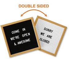 Black And White Sign Board Felt Letter Board Black And White Double Sided 10x10 Sty Black Letter Board Letter Board Felt Letter Board