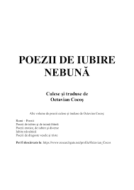 Check spelling or type a new query. Pdf Poezii De Iubire NebunÄƒ Culese Si Traduse De Octavian Cocos