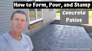 After a bit of research, we went with a stamped. How To Form Pour And Stamp A Concrete Patio Slab Youtube