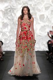 Wedding dress with colourful flowers. 20 Floral Wedding Dresses That Will Take Your Breath Away Chic Vintage Brides
