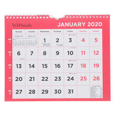 Whsmith 2020 Commercial Calendar Month To View