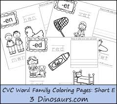 Fun free kids coloring pages to print and color. Free Short Vowel E Word Family Coloring Pages