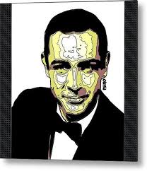 James Bons 007 Sean Connery Metal Print by Nuno Marques