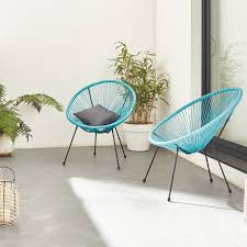 To help you find exactly the right pieces for your garden, our outdoor furniture comes in a variety of materials. Egg Designer Chairs Acapulco Blue Pvc Designer String Chairs