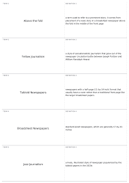 Tabloid definition, a newspaper whose pages, usually five columns wide,. Exam 2 Part 2 Comm 2084 Media Institutions Docsity