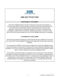 Instead, the fund is divided into units of ownership. Amb Unit Trust Fund Ambutf Fundsupermart Com