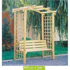 Accueil/jardin d'ornement/plantes grimpantes fleuries/10 grimpantes qui raffolent de soleil ! Pergola De Jardin Arcade En Bois Avec Banc Arche De Jardin En Bois Arche Jardin Pergola Jardins En Bois