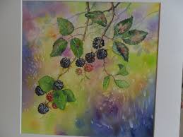 Fleurs Fruits Jacques Williet Aquarelliste Fleurs Mure Sauvage Fruits