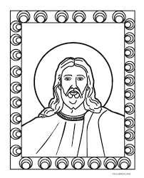 There is a tear on his face. Free Printable Jesus Coloring Pages For Kids