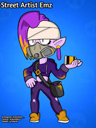 We've got skins for each hero: Street Artist Emz Brawlstars