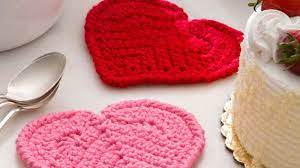 The coaster size is big enough to put 16oz. Crochet Heart Coasters Pattern The Crochet Crowd