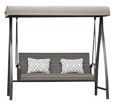 3 person large patio swing seat with adjustable canopy, weather resistant outdoor coverting canopy swing glider, hammock lounge chair bench with flatbed, for patio garden poolside balcony (beige) $263.99 $ 263. Amazon Com Agio Freestanding Woven All Weather Wicker Outdoor Patio Swing Chair W Adjustable Tilt Canopy Patio Swing Chair Outdoor Patio Swing Swinging Chair