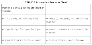 possessive pronouns