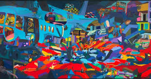 Franz Ackerman My Private Greens Leaving 2007 2014 Oil On Canvas Artist Watercolour Drawings Abstract Painting