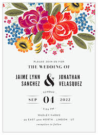 Spanish Florals Wedding Invitations by Basic Invite