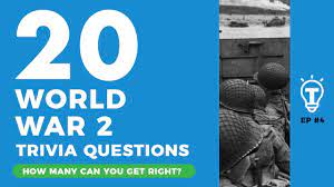 Pub trivia style quizzes featuring real multiple choice questions from sporcle's nightly trivia. 20 Trivia Questions World War 2 Quiz Ep 4 Youtube