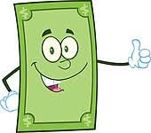 Dollar Character Giving A Thumb Up Clipart | k16399665 | Fotosearch