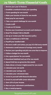 29 Short Term Financial Goals Finance Goals Financial Goals Personal Finance
