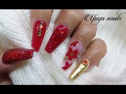 Uñas decoradas | diseños de uñas ~ if you re searching for decoraciones de uñas acrilicas rojas you've arrived at the right location. Diseno De Unas Acrilicas Rojo Y Dorado Navideno