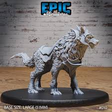 Giant Wolf Mount - True 28mm Scale - Epic Miniatures - Orc Army - Pictured  Dungeon optional base not available at this size!