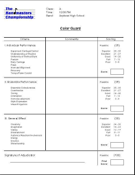 colorguard band score sheet google search color guard